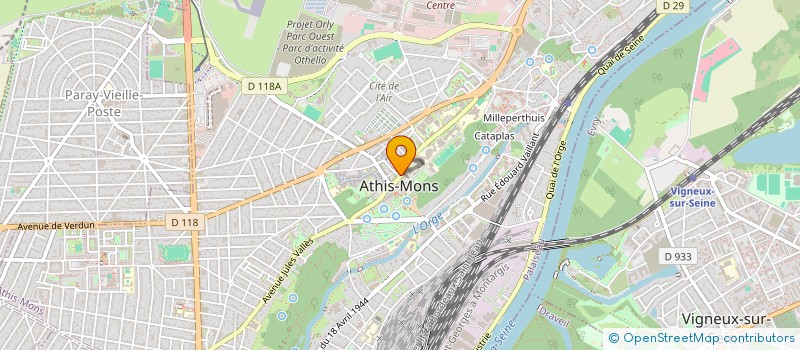localisation de l'entreprise AU NOM DE LA FLEUR à ATHIS-MONS