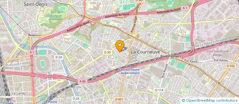 localisation de l'entreprise AU P.A.C à LA COURNEUVE