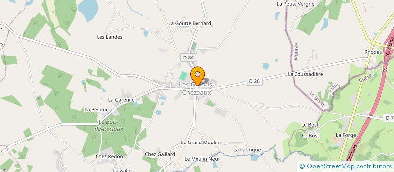 localisation de l'entreprise AU P'TI CREUX à LES GRANDS-CHEZEAUX