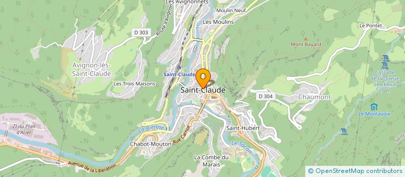 localisation de l'entreprise AU P'TIT BOUCHON LORRAIN  SAINT-CLAUDE