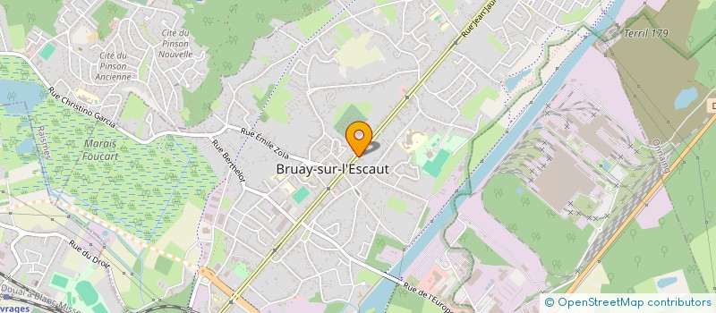 localisation de l'entreprise AU P'TIT COIN DU PRIMEUR  BRUAY-SUR-L'ESCAUT