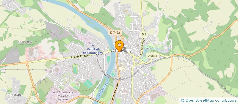 localisation de l'entreprise AU P'TIT CREUX à CHAUVIGNY