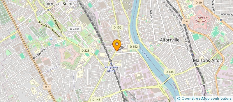 localisation de l'entreprise AU P'TIT CREUX à VITRY-SUR-SEINE