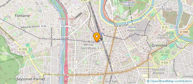 localisation de l'entreprise AU P'TIT FRAIS à GRENOBLE