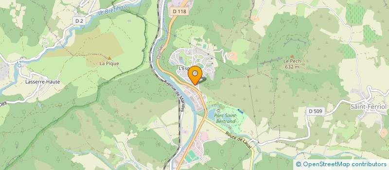 localisation de l'entreprise AU P'TIT PLAISIR  QUILLAN