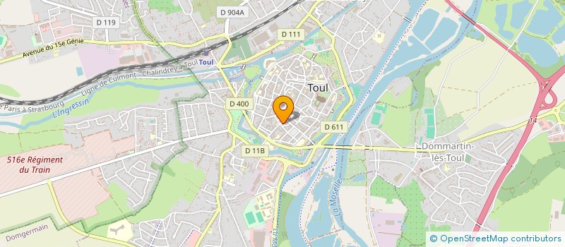 localisation de l'entreprise AU P'TIT SALON à TOUL