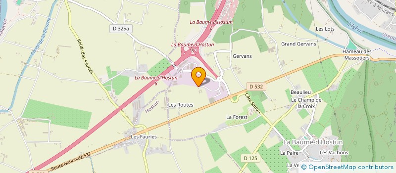 localisation de l'entreprise AU P'TIT VAPOTEUR  LA BAUME-D'HOSTUN