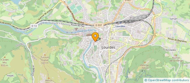 localisation de l'entreprise AU PADRE PIO à LOURDES
