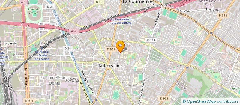 localisation de l'entreprise AU PAIN BAVIERE  AUBERVILLIERS