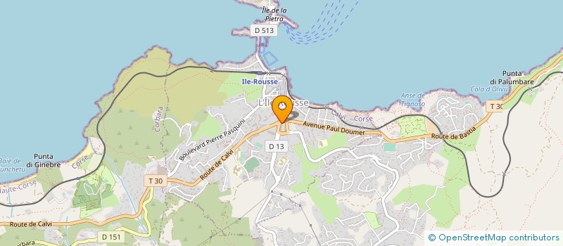 localisation de l'entreprise AU PAIN CHAUD à L'ILE-ROUSSE
