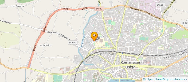 localisation de l'entreprise AU PAIN CHAUD à ROMANS-SUR-ISERE