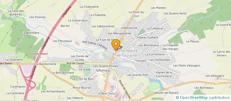 localisation de l'entreprise AU PAIN CHAUD  SAINTE-MAURE-DE-TOURAINE