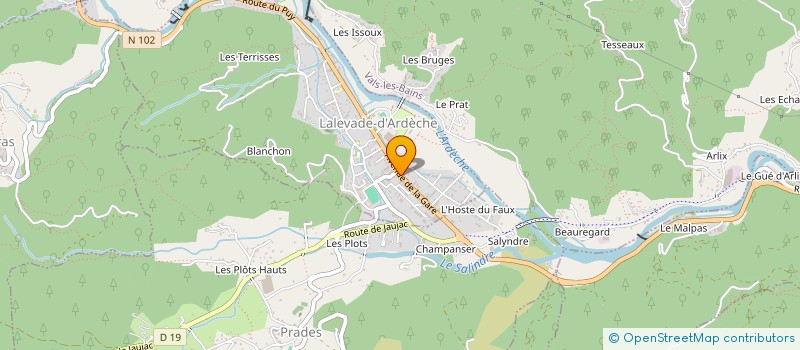 localisation de l'entreprise AU PAIN D'ANTAN à LALEVADE-D'ARDECHE