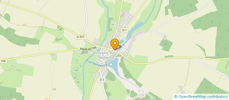 localisation de l'entreprise AU PAIN D'ANTAN à ENTRAINS-SUR-NOHAIN