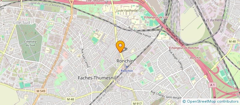 localisation de l'entreprise AU PAIN D'AUJOURD'HUI à RONCHIN