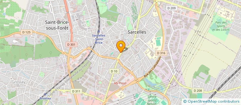localisation de l'entreprise AU PAIN DES BOIS  SARCELLES