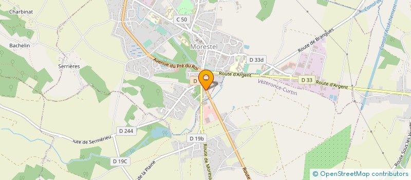 localisation de l'entreprise AU PAIN DES COULEURS  MORESTEL