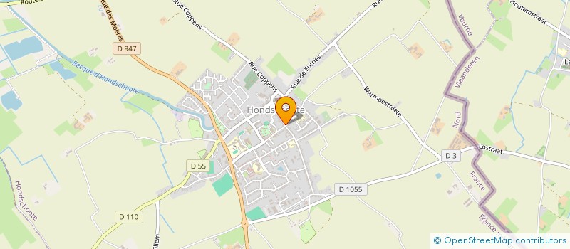 localisation de l'entreprise AU PAIN DES FLANDRES à HONDSCHOOTE