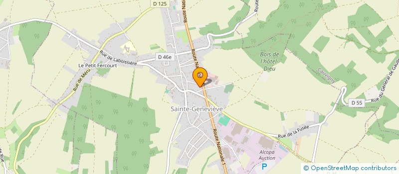 localisation de l'entreprise AU PAIN DU JOUR  SAINTE-GENEVIEVE