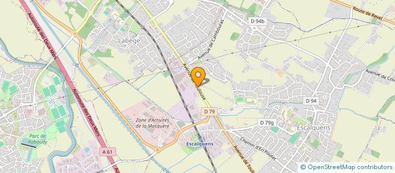 localisation de l'entreprise AU PAISIBLE  ESCALQUENS