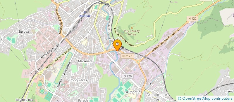 localisation de l'entreprise AU PALAIS BIO à AURILLAC