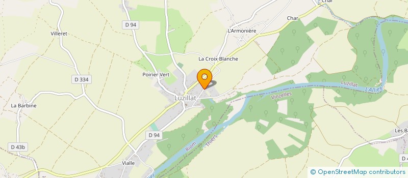 localisation de l'entreprise AU PALAIS DES LUCIOLES à LUZILLAT
