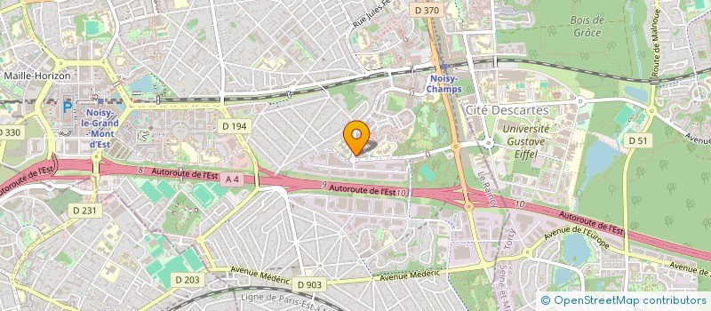 localisation de l'entreprise AU PALAIS DU GOUT à NOISY-LE-GRAND