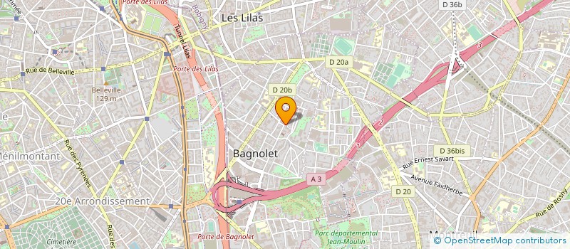 localisation de l'entreprise AU PALAIS M à BAGNOLET