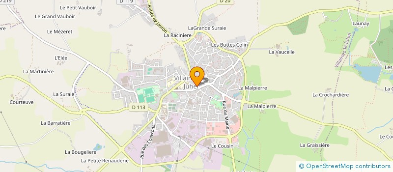 localisation de l'entreprise AU PALET DU ROY à VILLAINES-LA-JUHEL