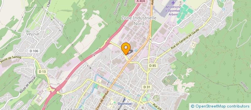 localisation de l'entreprise AU PANIER BIO à OYONNAX