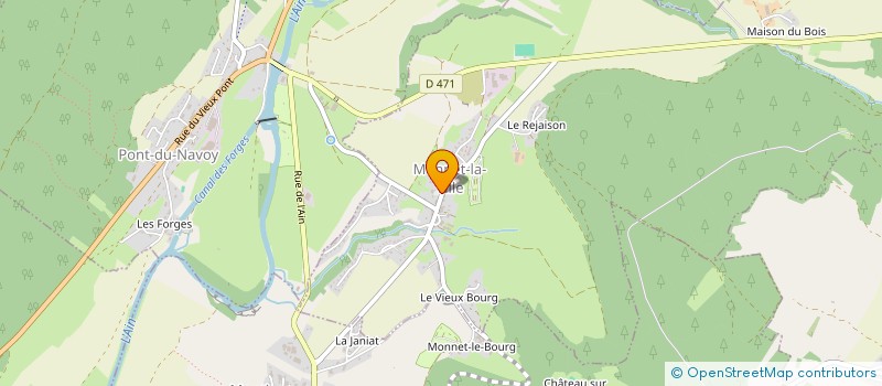 localisation de l'entreprise AU PANIER DES LACS  MONNET-LA-VILLE