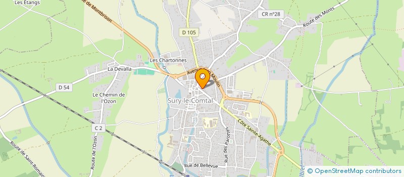 localisation de l'entreprise AU PANIER FRAIS DE SURY à SURY-LE-COMTAL