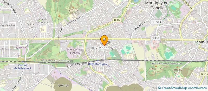 localisation de l'entreprise AU PARIS BREST à BILLY-MONTIGNY