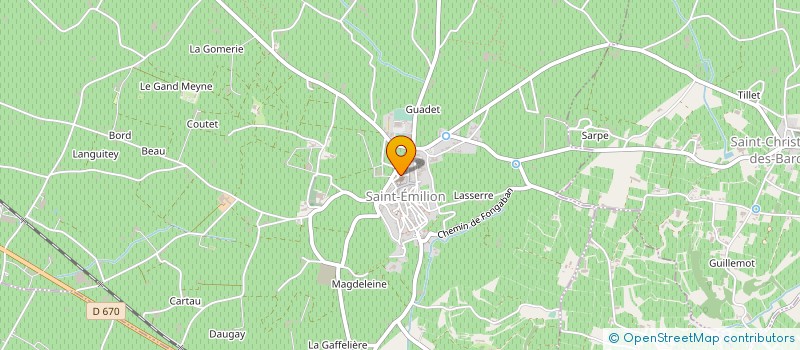 localisation de l'entreprise AU PARVIS DES VINS à SAINT-EMILION