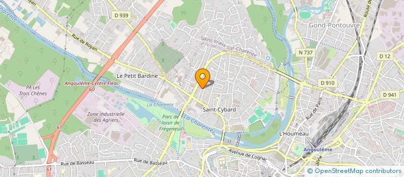 localisation de l'entreprise AU PASSE COMPOSE DUPAIX BESSON à ANGOULEME
