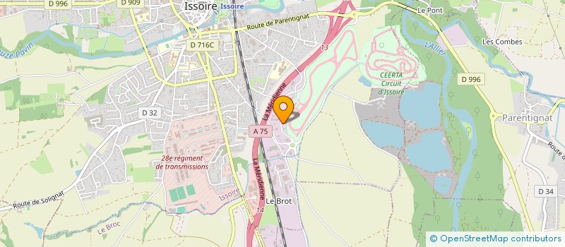 localisation de l'entreprise AU PAYS DE LA BECHADE  ISSOIRE