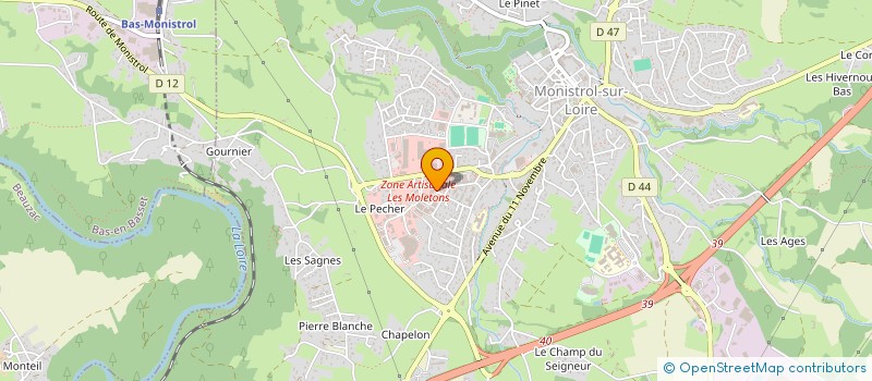 localisation de l'entreprise AU PECHER GOURMAND  MONISTROL-SUR-LOIRE