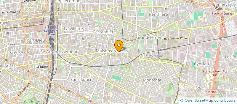 localisation de l'entreprise AU PECHEUR DE LA CITE à VILLEURBANNE