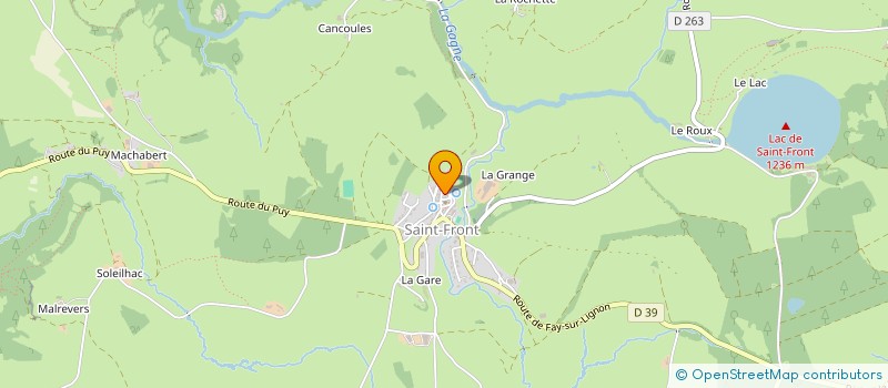 localisation de l'entreprise AU PETIT BAZ'AR  SAINT-FRONT