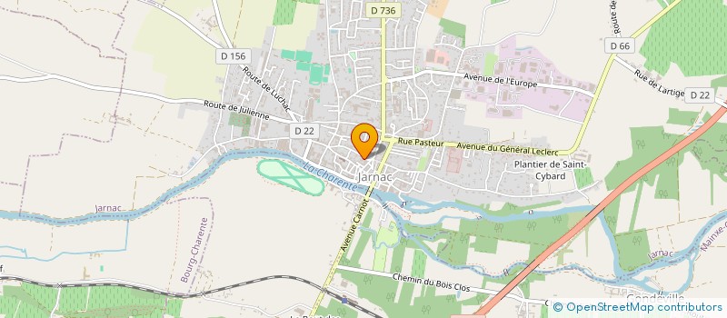 localisation de l'entreprise AU PETIT BONHEUR  JARNAC
