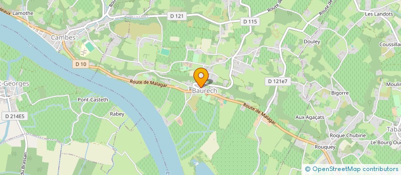 localisation de l'entreprise AU PETIT BONHEUR DE LATRESNE  LE TOURNE