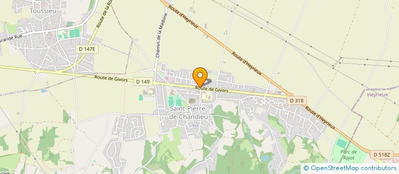 localisation de l'entreprise AU PETIT COCON  SAINT-PIERRE-DE-CHANDIEU