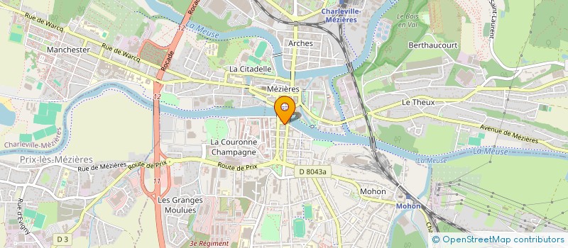 localisation de l'entreprise AU PETIT CREUX à CHARLEVILLE-MEZIERES