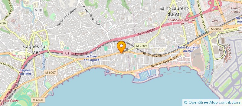 localisation de l'entreprise AU PETIT FLOR à CAGNES-SUR-MER