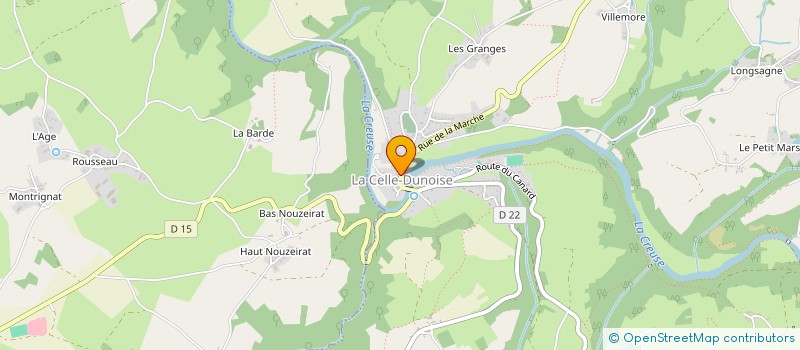 localisation de l'entreprise AU PETIT MARCHE à LA CELLE-DUNOISE
