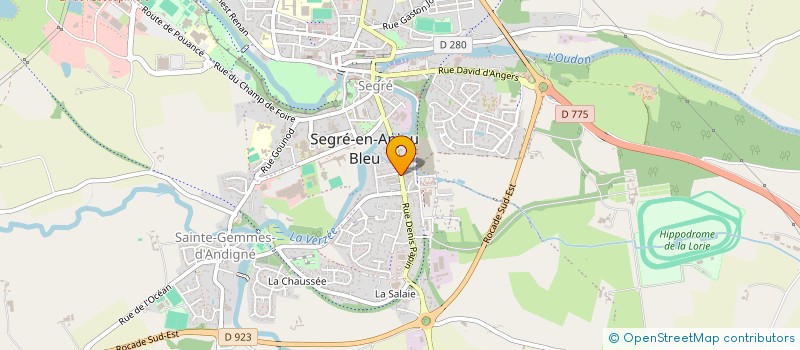 localisation de l'entreprise AU PETIT MARCHE DE LA GARE  SEGRE-EN-ANJOU BLEU