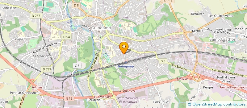 localisation de l'entreprise AU PETIT MONTPARNASSE  GUINGAMP