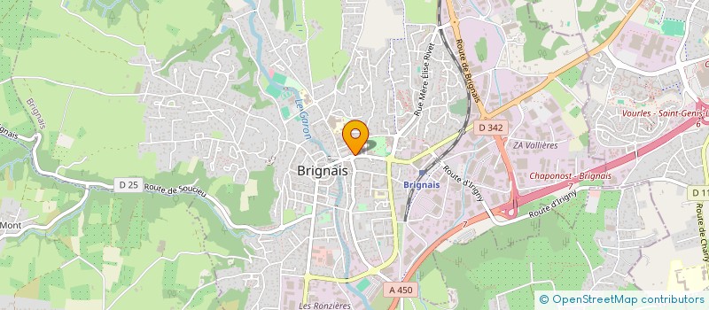 localisation de l'entreprise AU PETIT PRIMEUR DES 4 SAISONS à BRIGNAIS