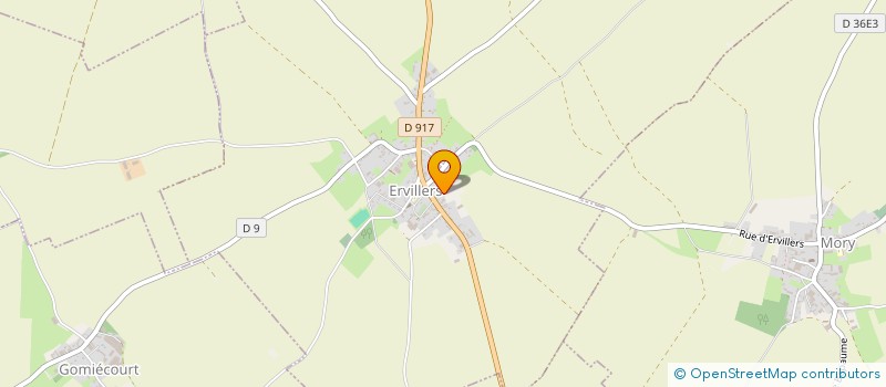 localisation de l'entreprise AU PETIT SALE  ERVILLERS