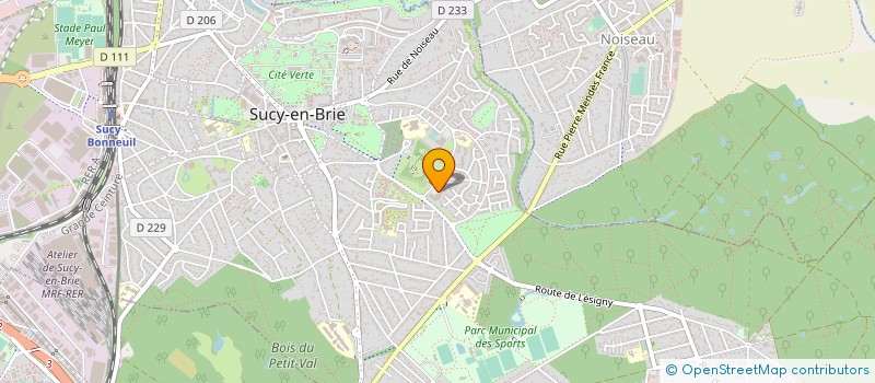 localisation de l'entreprise AU PETRIN DES BRUYERES  SUCY-EN-BRIE